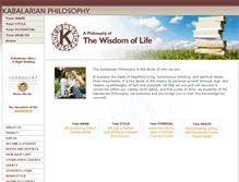 Tablet Screenshot of kabalarianphilosophy.org